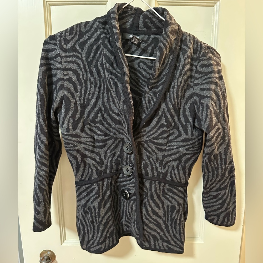 Grey Zebra Print Jacket